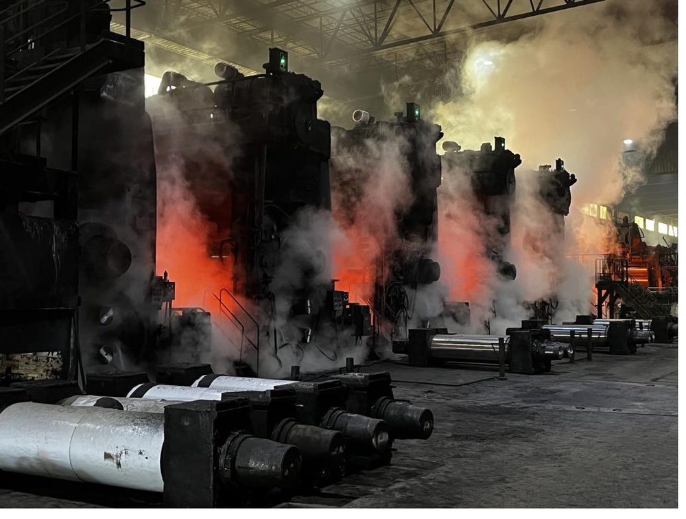 Steel manufacturing floor, part of Falkonry's industrial AI customer base